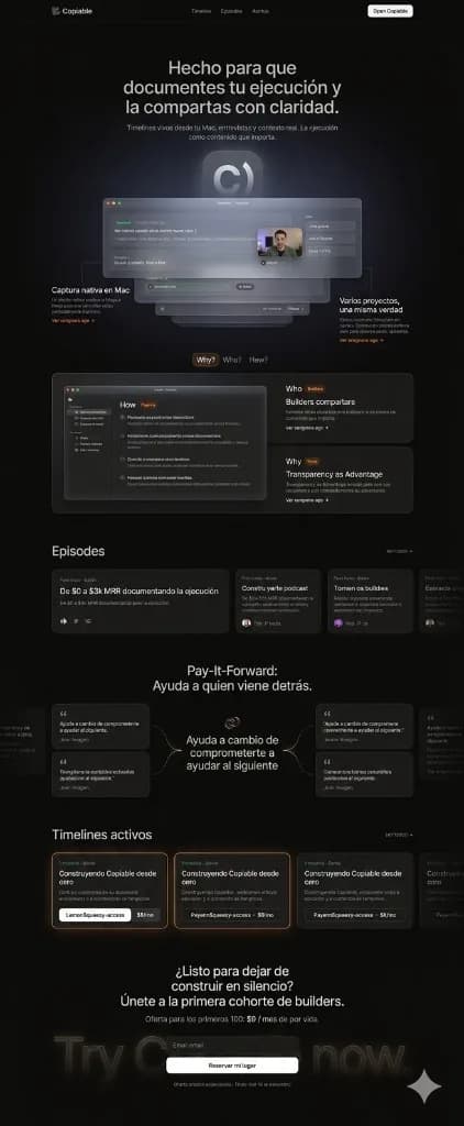 Interfaz Copiable: grabación y timeline
